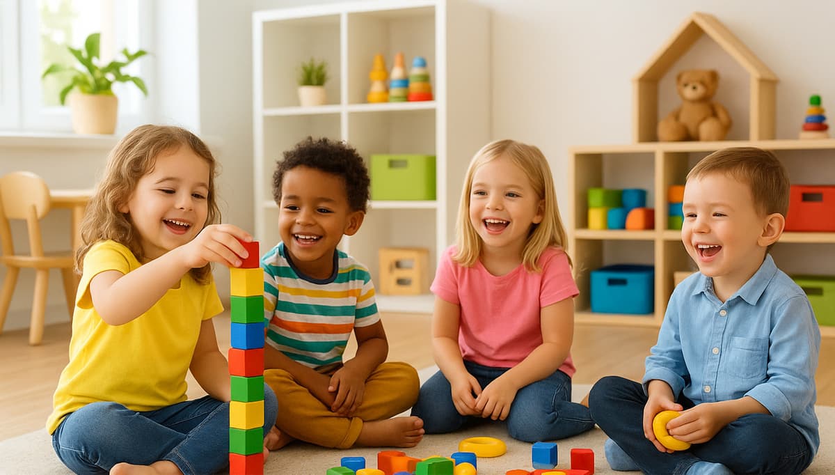Glückliche Kinder beim Spielen in der LUNA Kindertagespflege - liebevolle Betreuung und pädagogisch wertvolle Aktivitäten